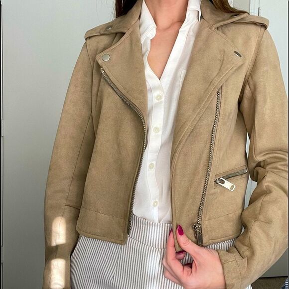 Xhilaration Suede Moto Jacket. Size XS. Never worn. - Picture 1 of 3
